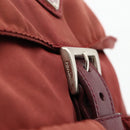 PRADA Backpack Nylon Bordeaux Silver Auth YKZ1454A-16