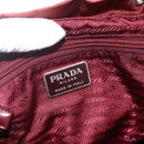 PRADA Backpack Nylon Bordeaux Silver Auth YKZ1454A-18