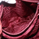 PRADA Backpack Nylon Bordeaux Silver Auth YKZ1454A-23