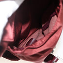 PRADA Backpack Nylon Bordeaux Silver Auth YKZ1454A-24