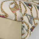 GUCCI Tote Bag Satin White Gold 154402 Auth YKZ1455A-9