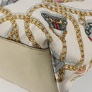 GUCCI Tote Bag Satin White Gold 154402 Auth YKZ1455A-15