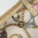 GUCCI Tote Bag Satin White Gold 154402 Auth YKZ1455A-10