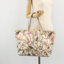 GUCCI Tote Bag Satin White Gold 154402 Auth YKZ1455A-22