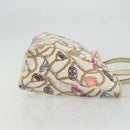 GUCCI Tote Bag Satin White Gold 154402 Auth YKZ1455A-3