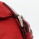 PRADA Backpack Nylon Red Silver Auth YKZ1456A-16