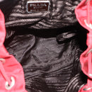 PRADA Backpack Nylon Red Silver Auth YKZ1456A-20