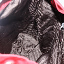 PRADA Backpack Nylon Red Silver Auth YKZ1456A-22