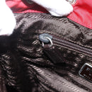 PRADA Backpack Nylon Red Silver Auth YKZ1456A-23