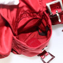 PRADA Backpack Nylon Red Silver Auth YKZ1456A-25