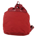 PRADA Backpack Nylon Red Silver Auth YKZ1456A-3