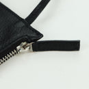 SAINT LAURENT Hand Bag Leather Black Silver Auth YKZ145A-19