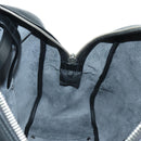 SAINT LAURENT Hand Bag Leather Black Silver Auth YKZ145A-22