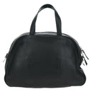 SAINT LAURENT Hand Bag Leather Black Silver Auth YKZ145A-2