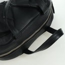 SAINT LAURENT Hand Bag Leather Black Silver Auth YKZ145A-6