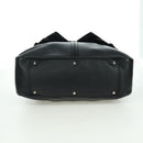 SAINT LAURENT Hand Bag Leather Black Silver Auth YKZ145A-5