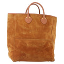 GUCCI Tote Bag Suede Brown Gold 002 58 0233 Auth YKZ146-1