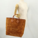 GUCCI Tote Bag Suede Brown Gold 002 58 0233 Auth YKZ146-21