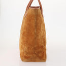 GUCCI Tote Bag Suede Brown Gold 002 58 0233 Auth YKZ146-4