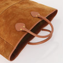 GUCCI Tote Bag Suede Brown Gold 002 58 0233 Auth YKZ146-6