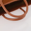 GUCCI Tote Bag Suede Brown Gold 002 58 0233 Auth YKZ146-7