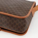 CELINE Macadam Canvas Shoulder Bag PVC Leather Brown Gold Auth YKZ1460A-15