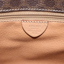 CELINE Macadam Canvas Shoulder Bag PVC Leather Brown Gold Auth YKZ1460A-12