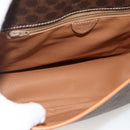 CELINE Macadam Canvas Shoulder Bag PVC Leather Brown Gold Auth YKZ1460A-10