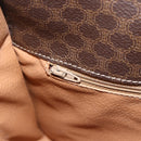 CELINE Macadam Canvas Shoulder Bag PVC Leather Brown Gold Auth YKZ1460A-21
