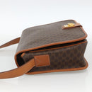 CELINE Macadam Canvas Shoulder Bag PVC Leather Brown Gold Auth YKZ1460A-3