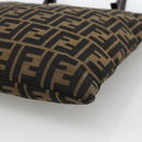 FENDI Zucca Canvas Tote Bag Black Brown Auth YKZ1463-15