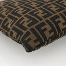 FENDI Zucca Canvas Tote Bag Black Brown Auth YKZ1463-18