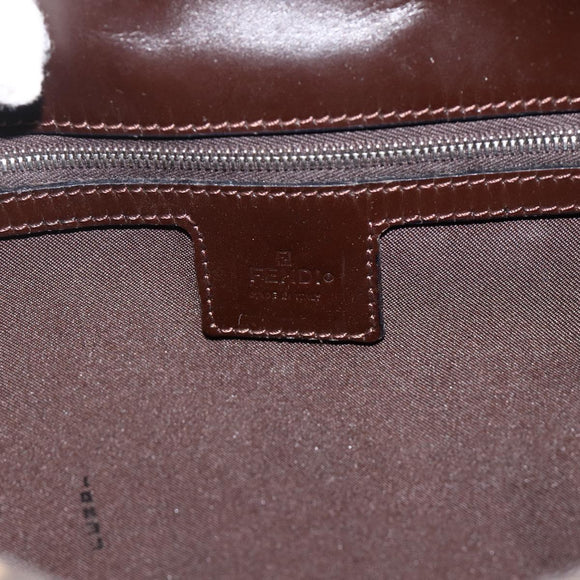 FENDI Zucca Canvas Tote Bag Black Brown Auth YKZ1463