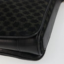 CELINE Macadam Canvas Shoulder Bag Suede Black Gold Auth YKZ1464-8