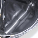 CELINE Macadam Canvas Shoulder Bag Suede Black Gold Auth YKZ1464-11
