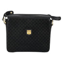 CELINE Macadam Canvas Shoulder Bag Suede Black Gold Auth YKZ1464-13