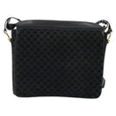 CELINE Macadam Canvas Shoulder Bag Suede Black Gold Auth YKZ1464-2