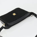 CELINE Macadam Canvas Shoulder Bag Suede Black Gold Auth YKZ1464-6