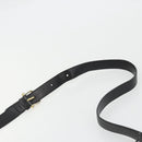 CELINE Macadam Canvas Shoulder Bag Suede Black Gold Auth YKZ1464-14