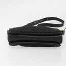 CELINE Macadam Canvas Shoulder Bag Suede Black Gold Auth YKZ1464-5