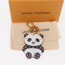 LOUIS VUITTON Monogram Porte Cles LV Panda Charm Black M00993 LV Auth YKZ1467M-11