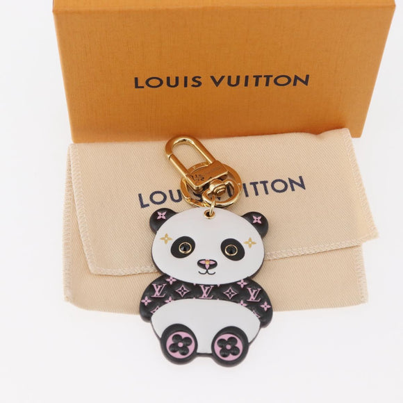 LOUIS VUITTON Monogram Porte Cles LV Panda Charm Black M00993 LV Auth YKZ1467M