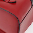 CELINE Hand Bag Leather Red Gold Auth YKZ1471A-14