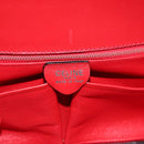 CELINE Hand Bag Leather Red Gold Auth YKZ1471A-19