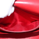 CELINE Hand Bag Leather Red Gold Auth YKZ1471A-23