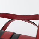 CELINE Hand Bag Leather Red Gold Auth YKZ1471A-8