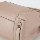 Salvatore Ferragamo Gancini Hand Bag Leather Beige Auth YKZ1472-14