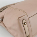 Salvatore Ferragamo Gancini Hand Bag Leather Beige Auth YKZ1472-15