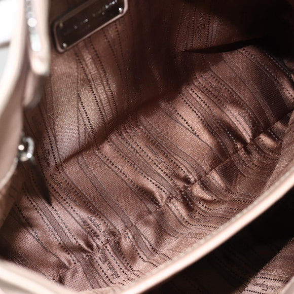 Salvatore Ferragamo Gancini Hand Bag Leather Beige Auth YKZ1472
