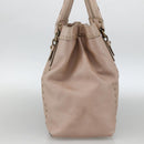 Salvatore Ferragamo Gancini Hand Bag Leather Beige Auth YKZ1472-3